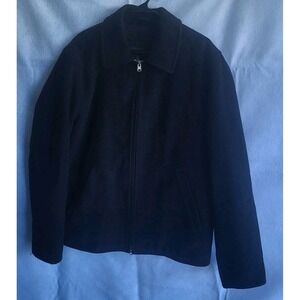 mens‎ express wool blend heavy black coat medium quilted lining